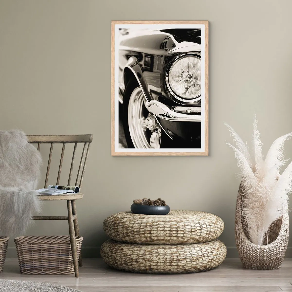 Pôster com moldura de carvalho claro - Brilho permanente - 30x40 cm