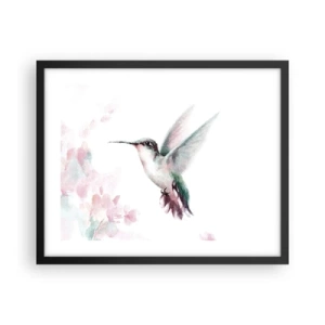 Pôster com moldura preta - Preso em agitação - 50x40 cm