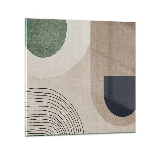 Quadro em vidro - A gentileza do oval - 30x30 cm