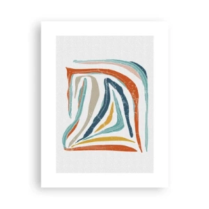 Pôster - Abstração com um sorriso amigável - 30x40 cm