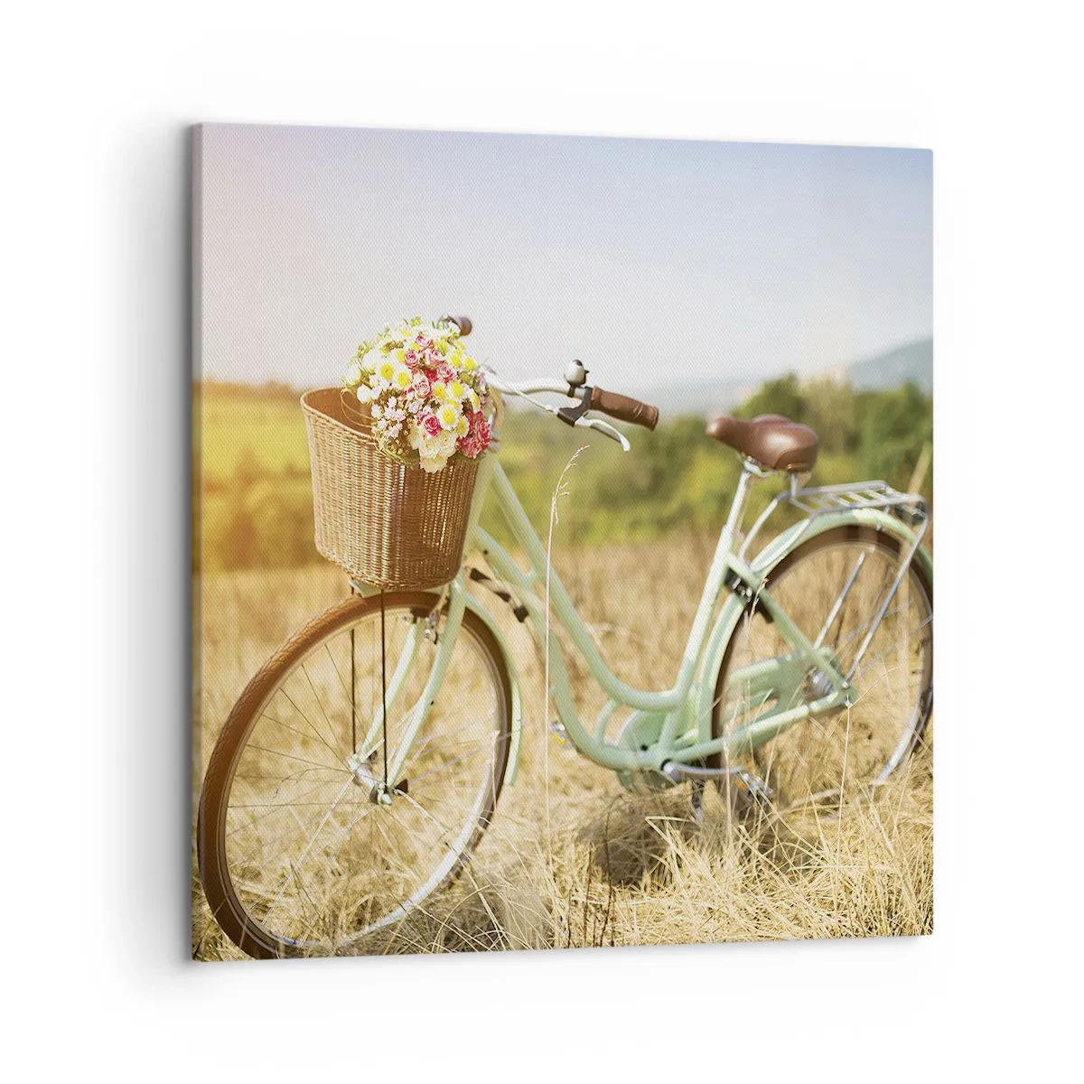 Quadro em tela - Vou ficar aqui por um tempo - 50x50 cm