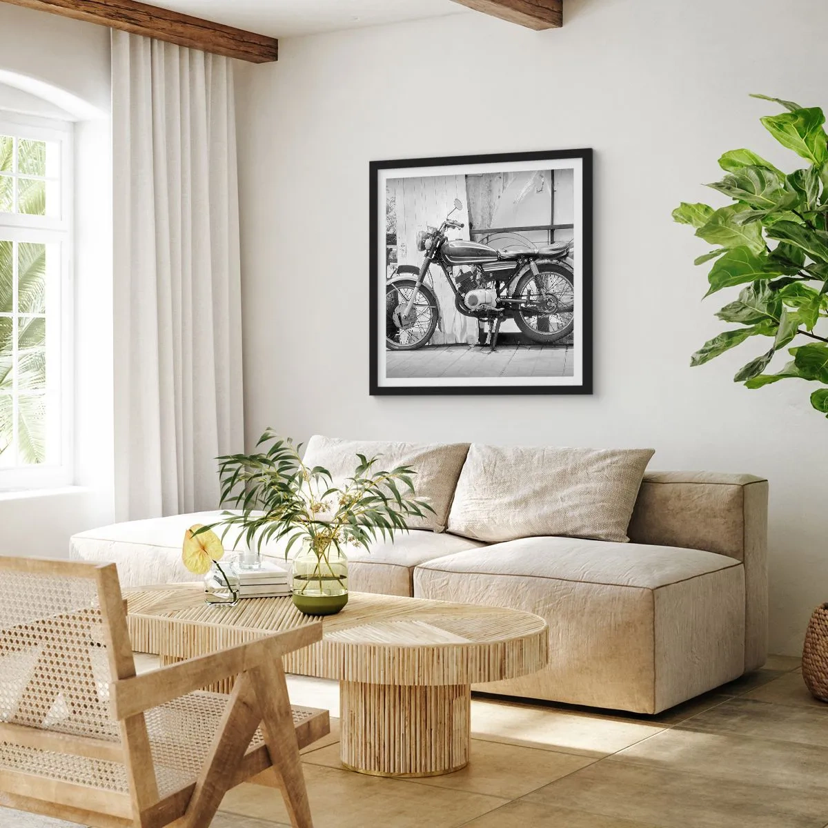 Pôster com moldura preta - O clássico acima de tudo - 50x50 cm