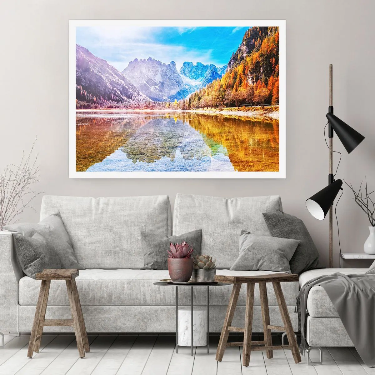 Pôster - E nas montanhas é outono - 91x61 cm