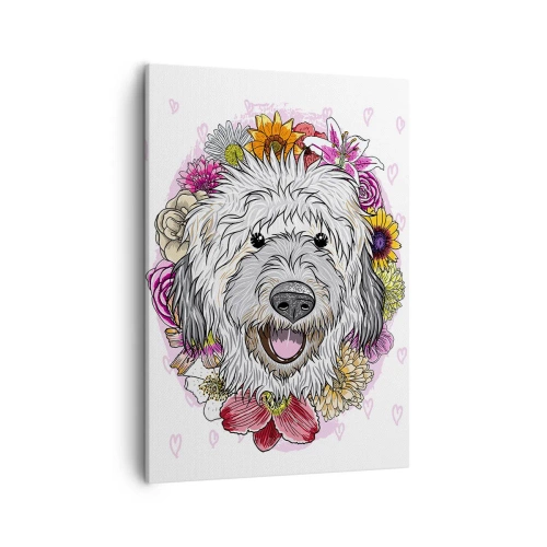 Quadro em tela - Alegria de cachorrinho - 50x70 cm