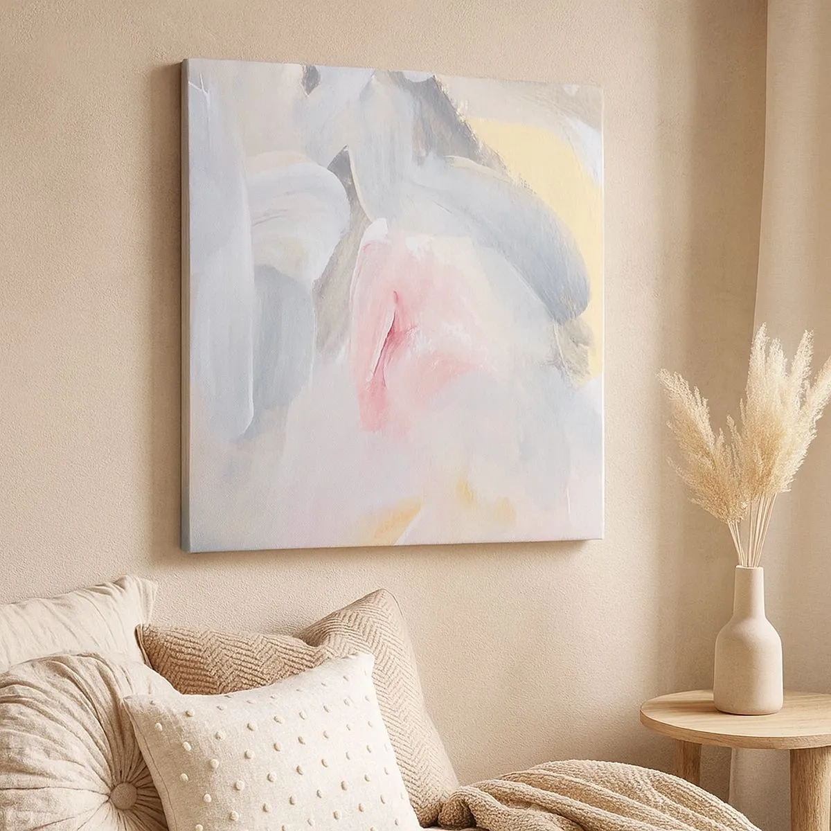 Quadro em tela - Em um mundo pastel - 30x30 cm