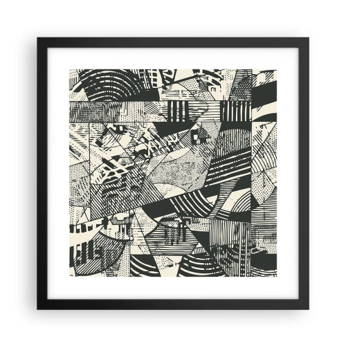 Pôster com moldura preta - A dinâmica do presente - 40x40 cm