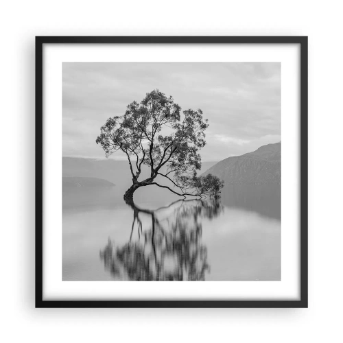 Pôster com moldura preta - Existe um país assim - 50x50 cm