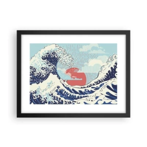 Pôster com moldura preta - Das inspirações japonesas - 40x30 cm