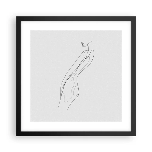 Pôster com moldura preta - Apenas uma promessa - 40x40 cm