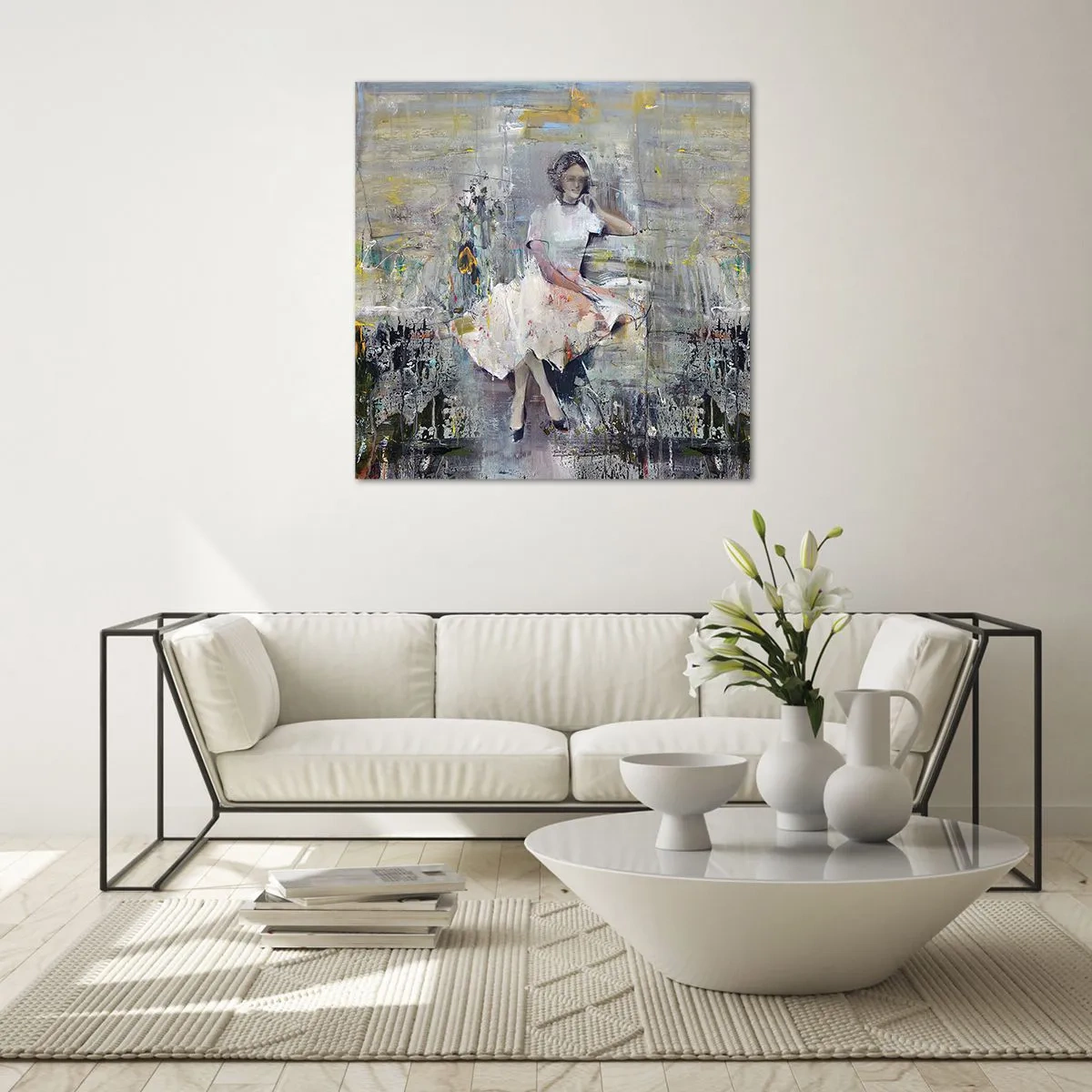 Quadro em vidro - Clássica e moderna - 40x40 cm