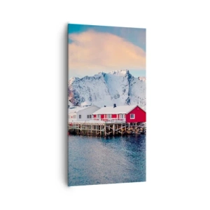 Quadro em tela - Refpugio do Norte - 65x120 cm