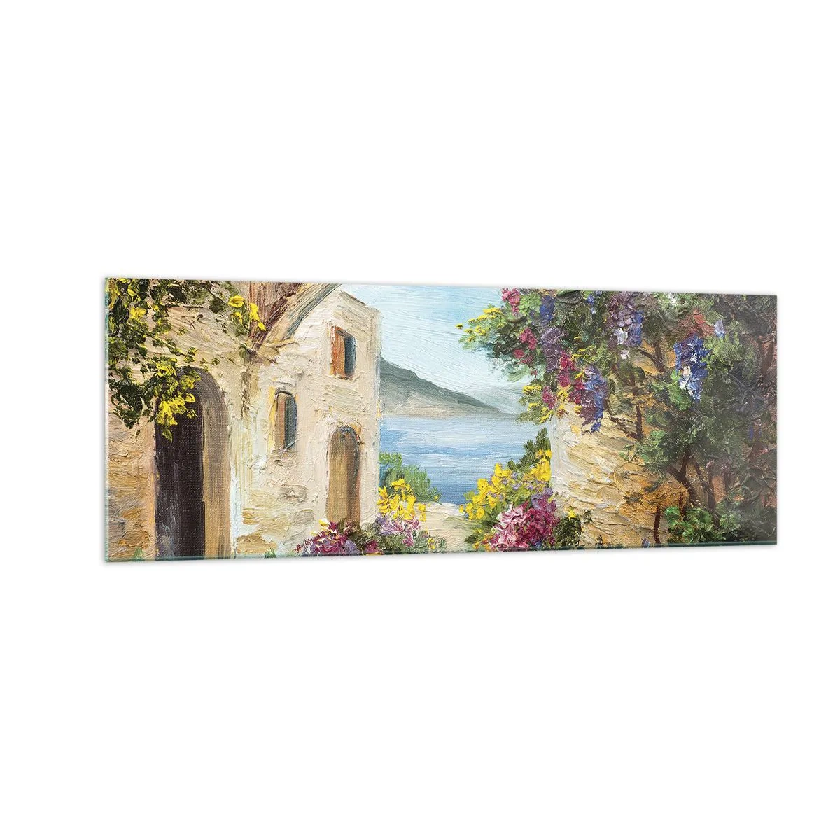 Quadro em vidro - O encanto da província costeira - 140x50 cm