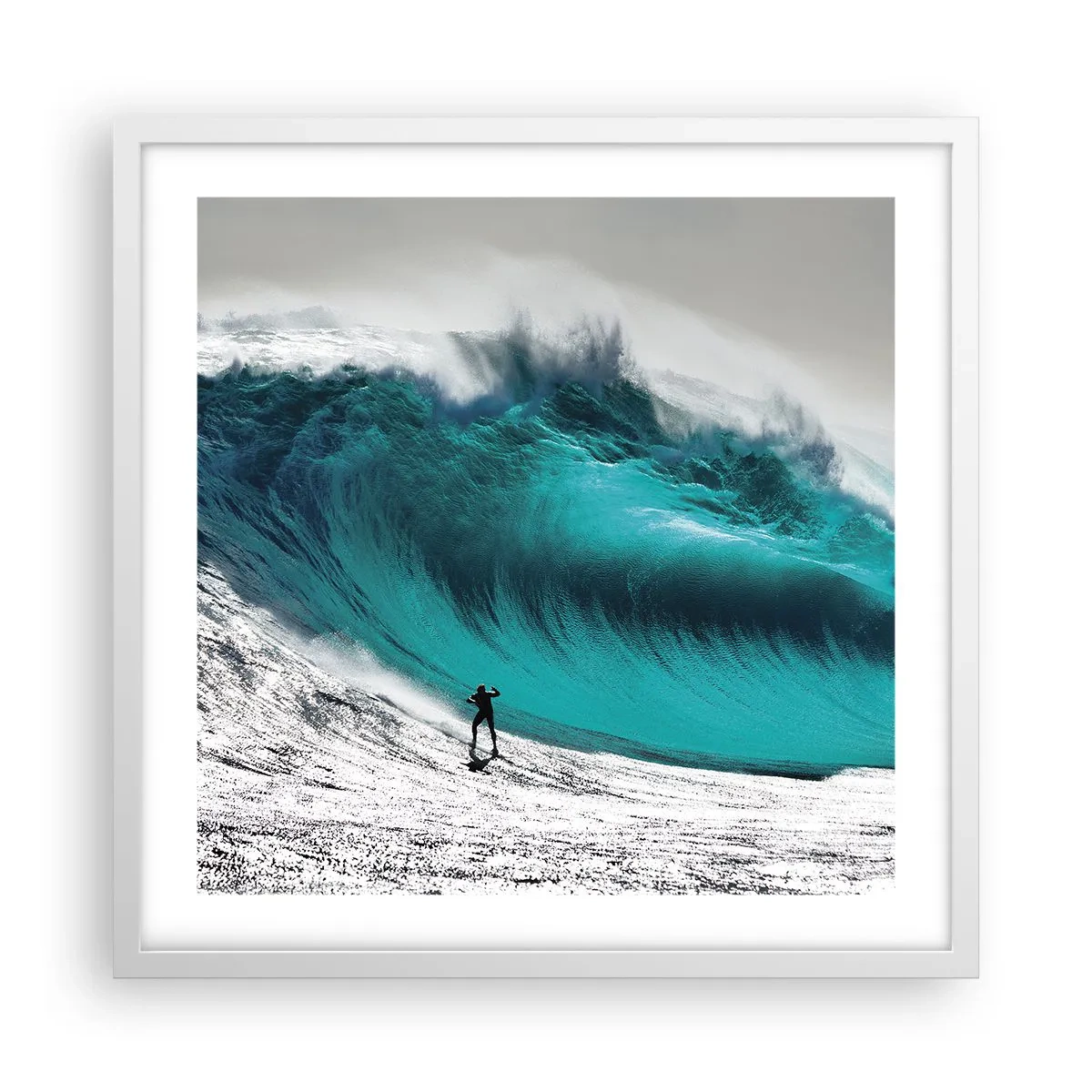 Pôster em moldura branca - Desafio aceite - 50x50 cm