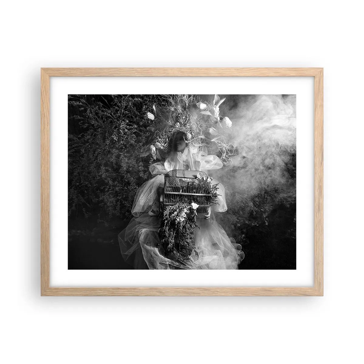 Pôster com moldura de carvalho claro - A própria mãe – natureza - 50x40 cm