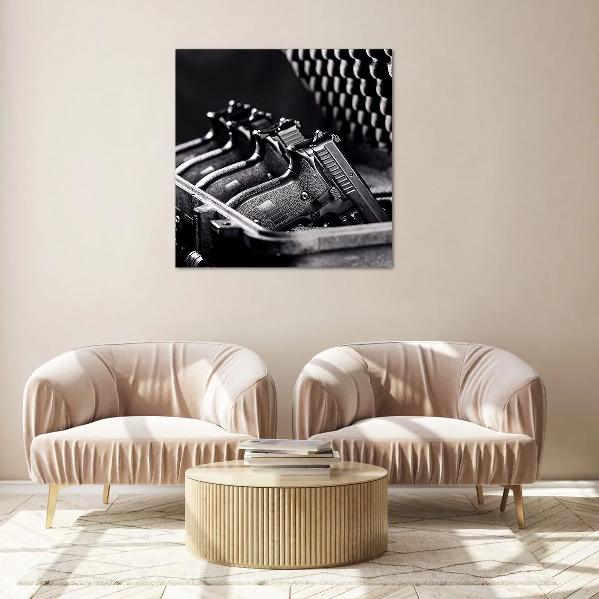 Quadro em vidro - Desporto masculino - 30x30 cm