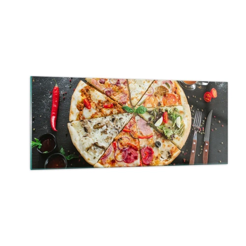 Quadro em vidro - Gama de sabores - 100x40 cm