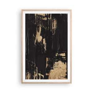 Pôster com moldura de carvalho claro - Rastro de toque - 61x91 cm