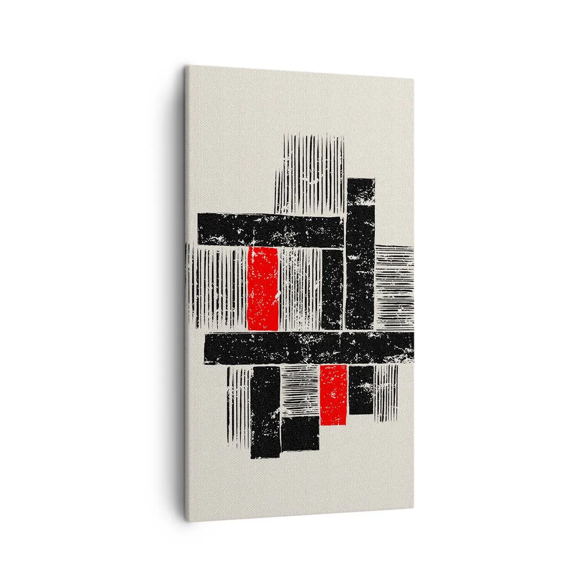 Quadro em tela - Vermelho e preto - 45x80 cm