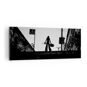 Quadro em tela - Caminhadas urbanas - 100x40 cm