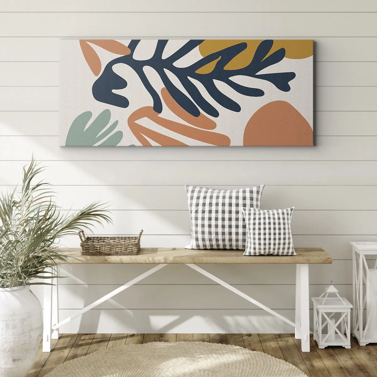 Quadro em tela - Mares de coral - 100x40 cm