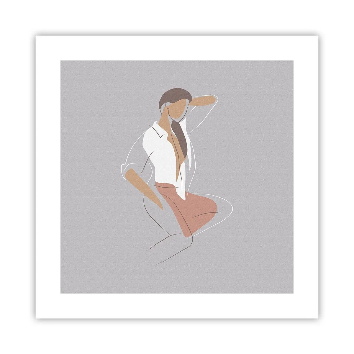 Pôster - O esboço do encanto - 40x40 cm