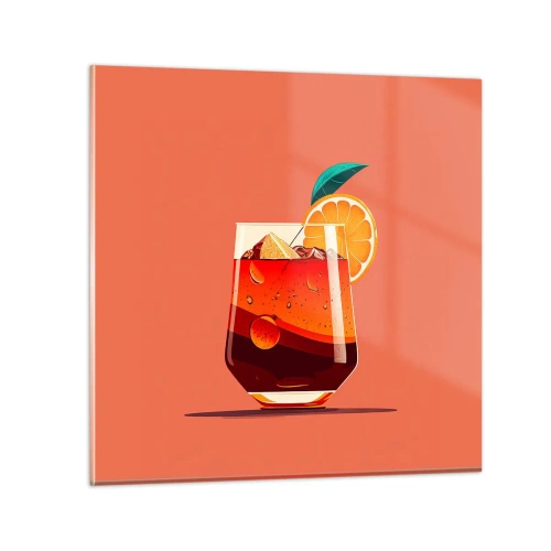 Quadro em vidro - Refresco de verão - 30x30 cm