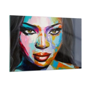 Quadro em vidro - É impossível tirar os olhos - 120x80 cm