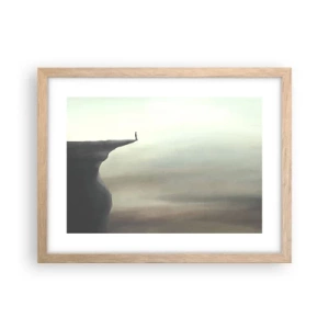 Pôster com moldura de carvalho claro - Para cima, é claro! - 40x30 cm