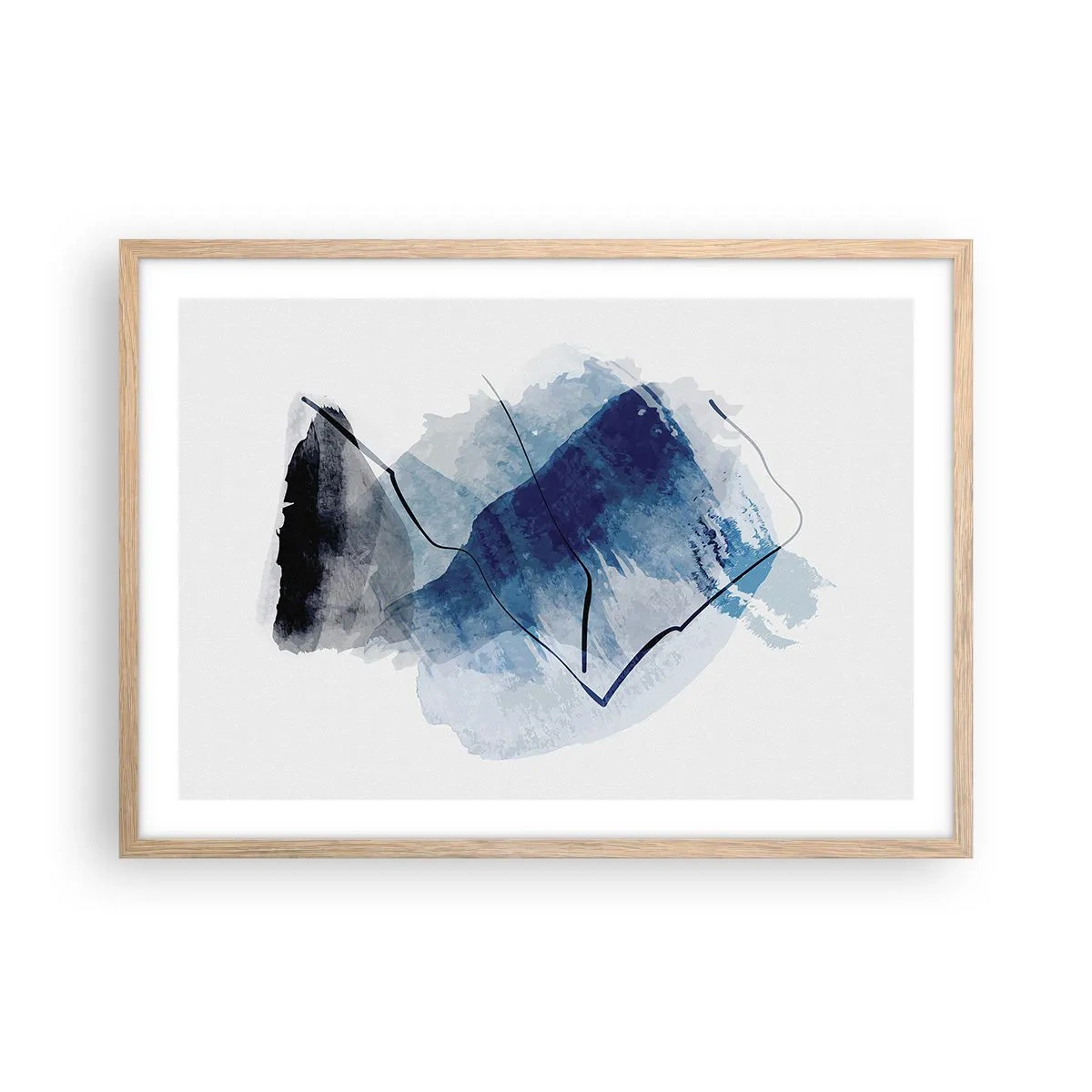 Pôster com moldura de carvalho claro - Iceberg - 70x50 cm