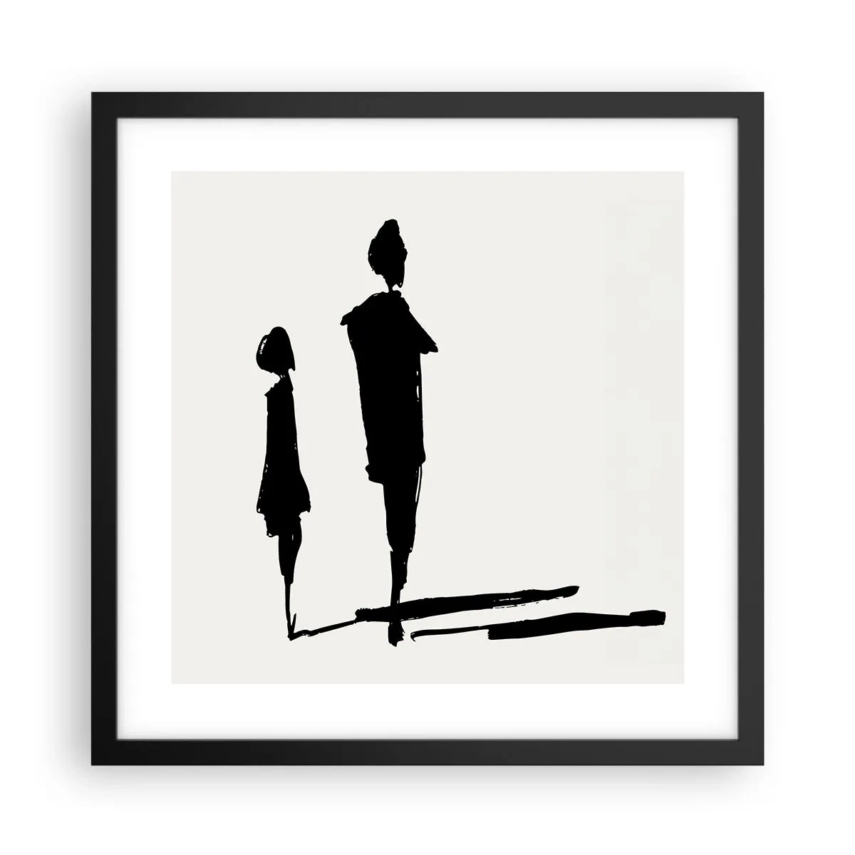Pôster com moldura preta - Certeza que juntos? - 40x40 cm