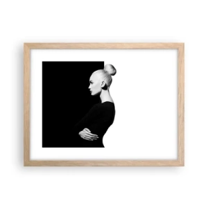 Pôster com moldura de carvalho claro - Simplesmente mulher - 40x30 cm