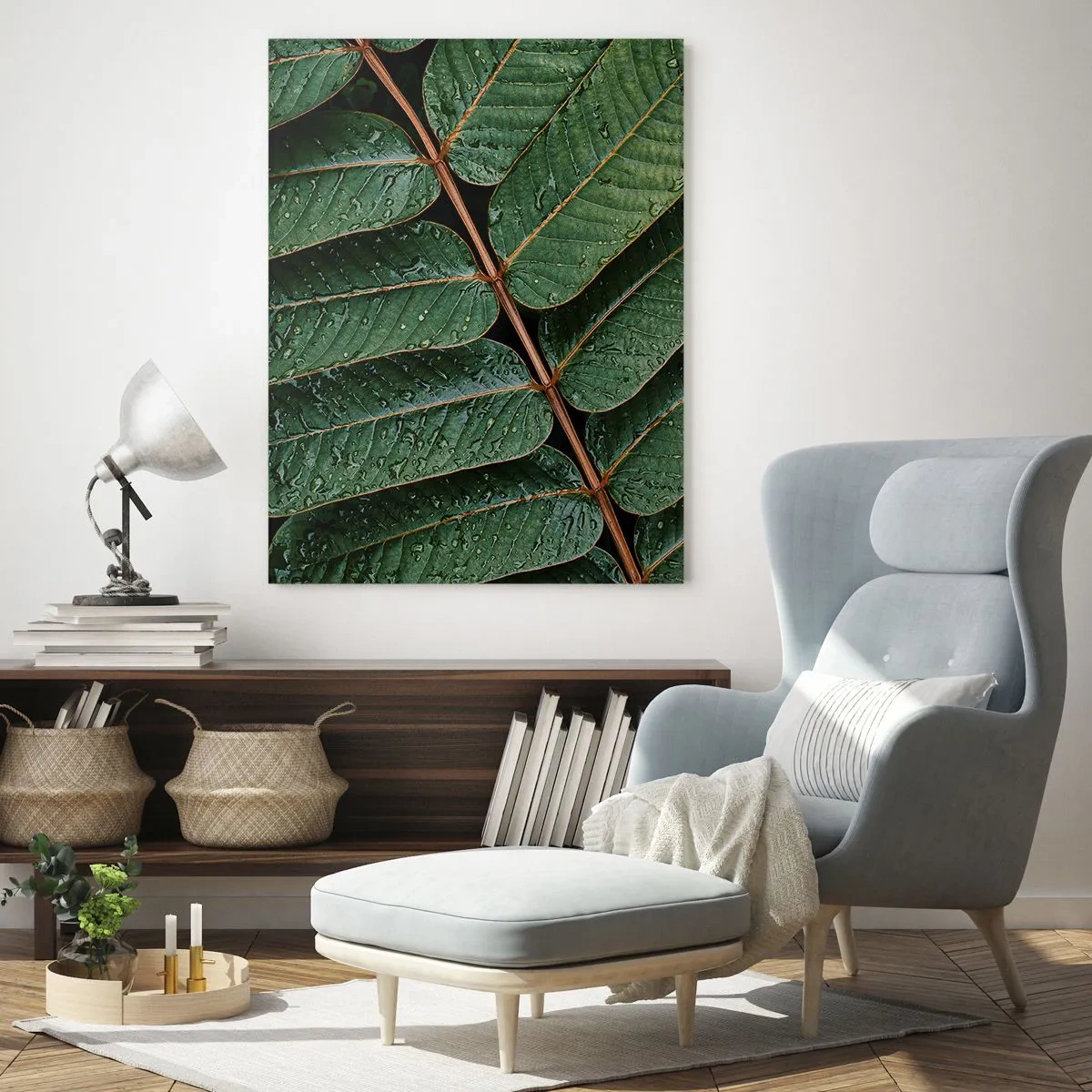 Quadro em vidro - Num ritmo verde - 50x70 cm