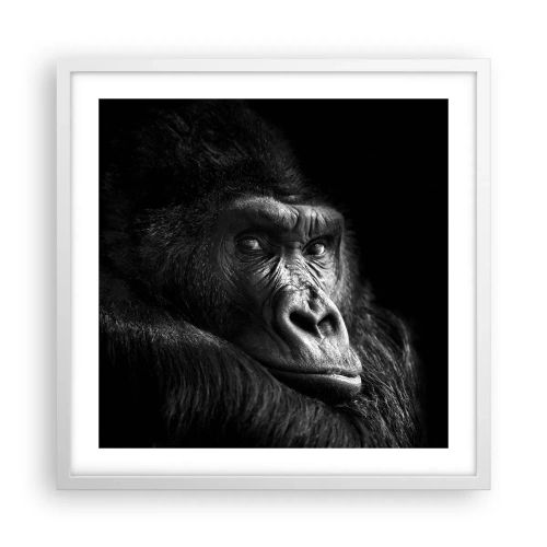 Pôster em moldura branca - E para que é que estás a olhar? - 50x50 cm