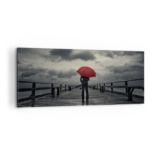 Quadro em tela - Não faz mal que chova - 100x40 cm