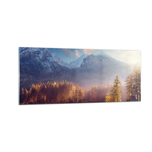 Quadro em vidro - Nas montanhas e vales - 100x40 cm