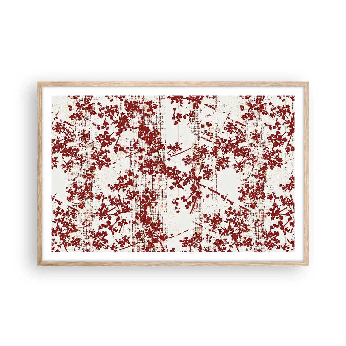 Pôster com moldura de carvalho claro - Como chita antiga - 91x61 cm