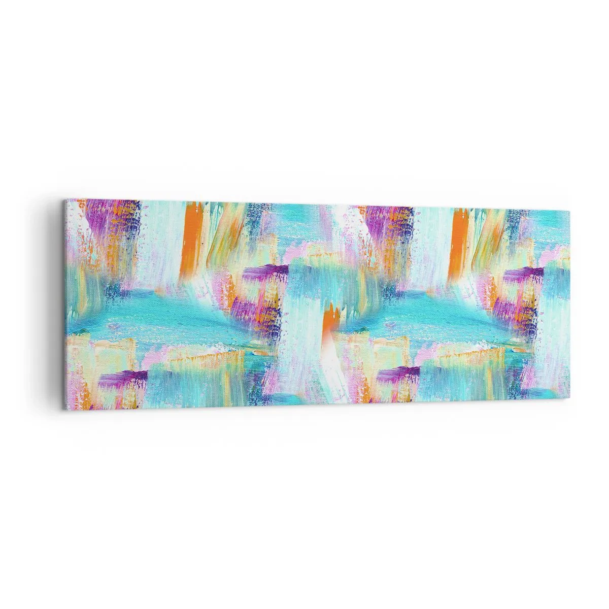 Quadro em tela - Uma alegre coposição de camadas - 140x50 cm