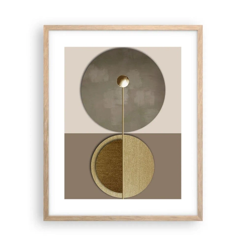 Pôster com moldura de carvalho claro - Equilíbrio perfeito - 40x50 cm