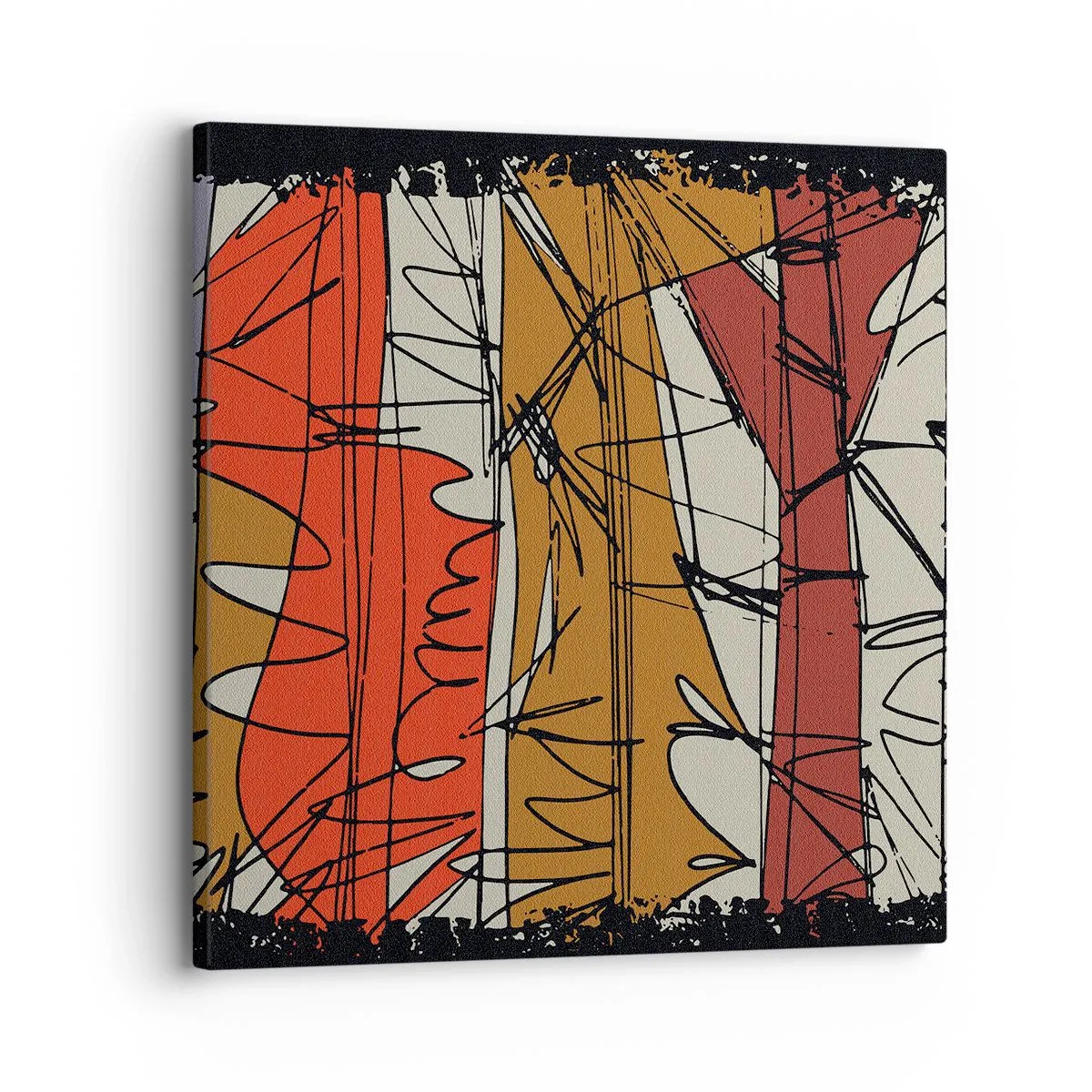 Quadro em tela - Composição espontânea - 30x30 cm