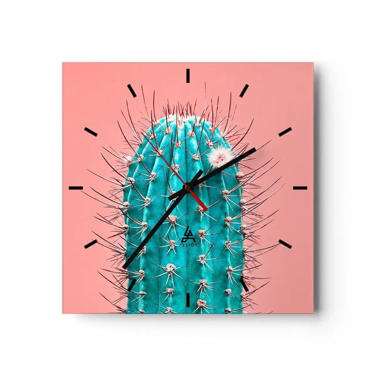 Relógio de parede - Relógio em vidro - Apenas olhe - 30x30 cm