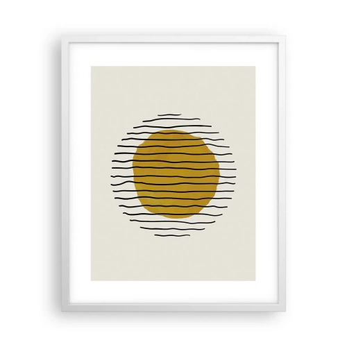 Pôster em moldura branca - Abstração a tremer com o calor - 40x50 cm