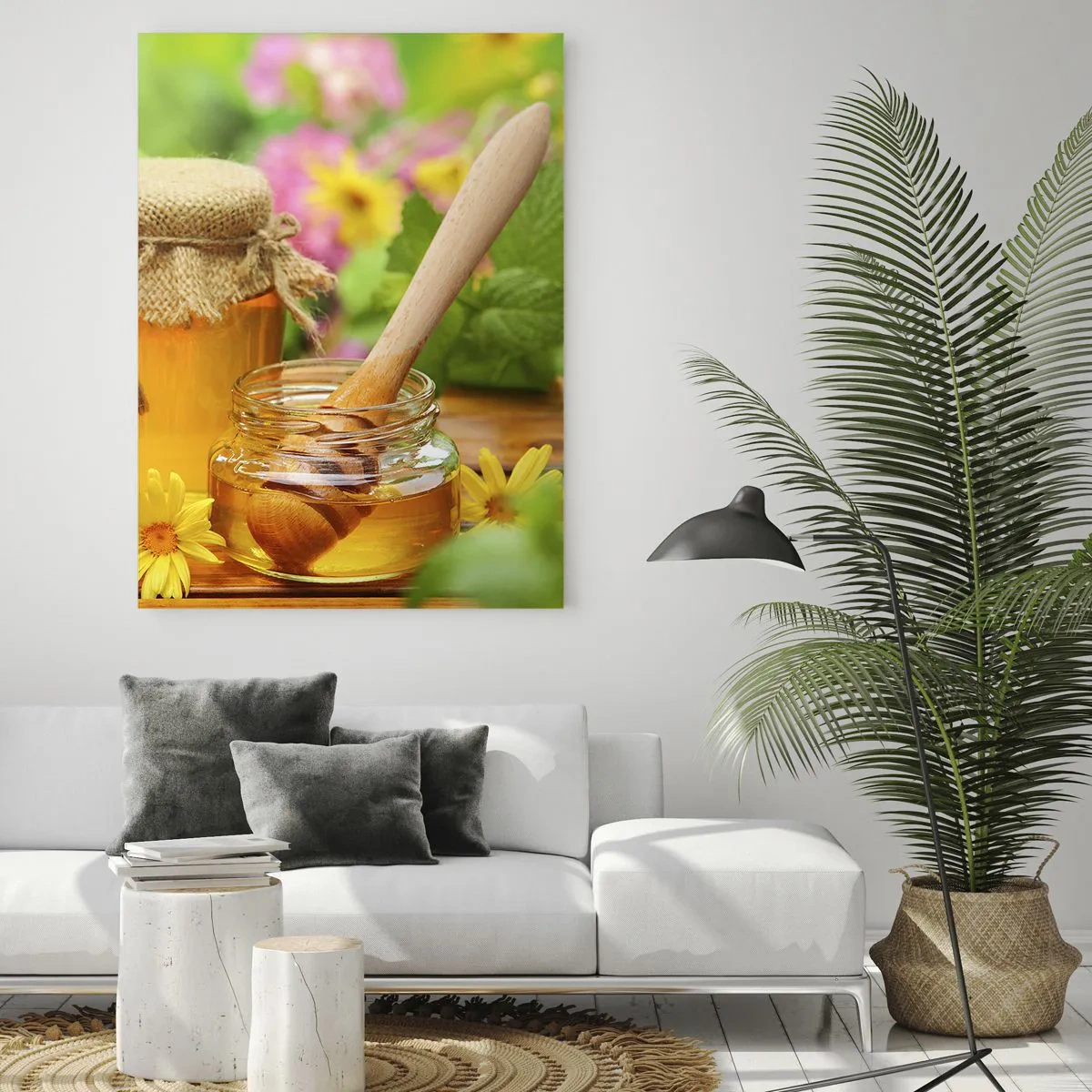 Quadro em vidro - Doce e floral - 70x100 cm