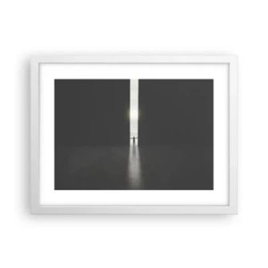 Pôster em moldura branca - Um passo para um futuro brilhante - 40x30 cm