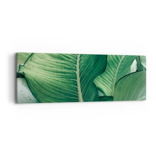 Quadro em tela - Vida intensamente verde - 90x30 cm