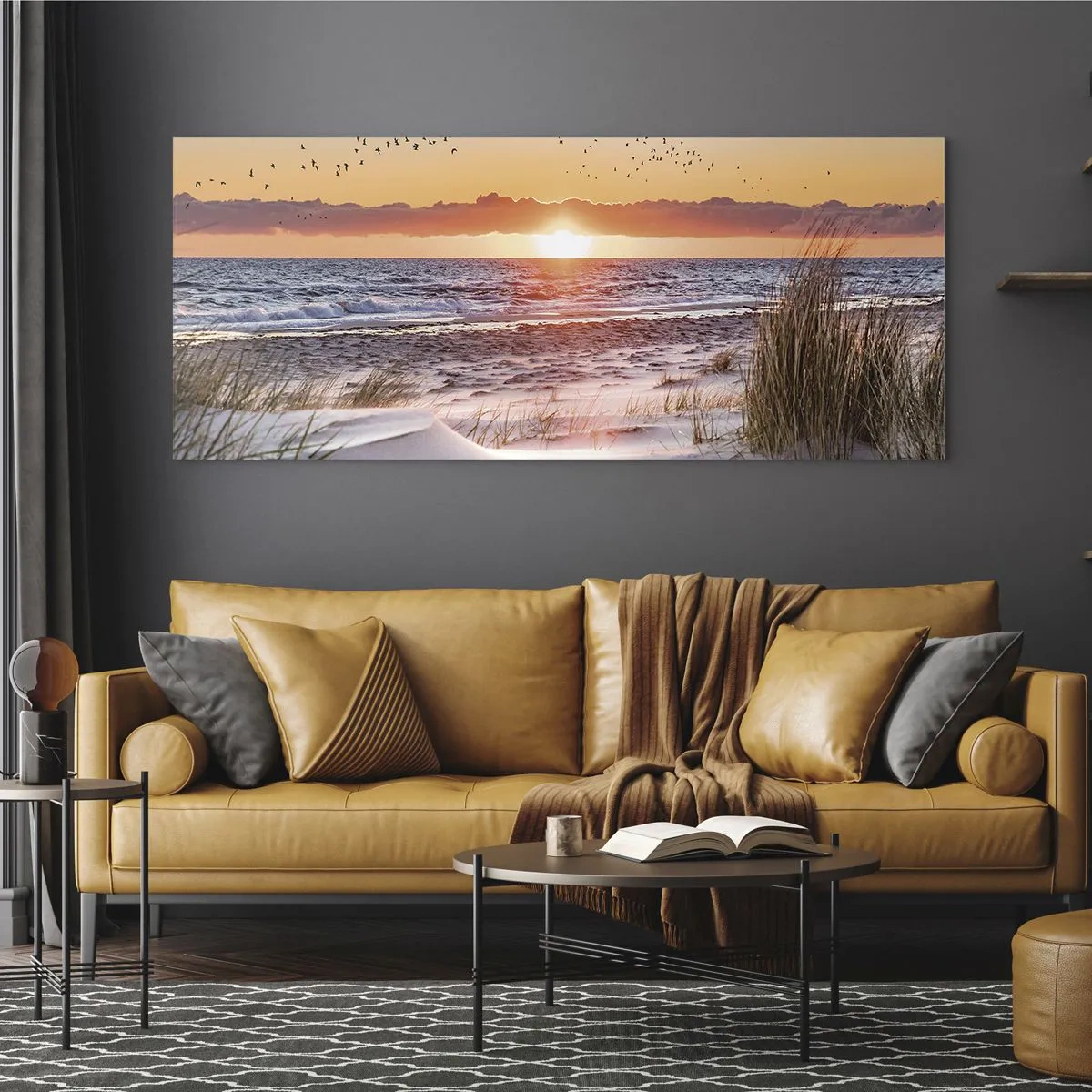 Quadro em vidro - Paisagem horizontal - 120x50 cm