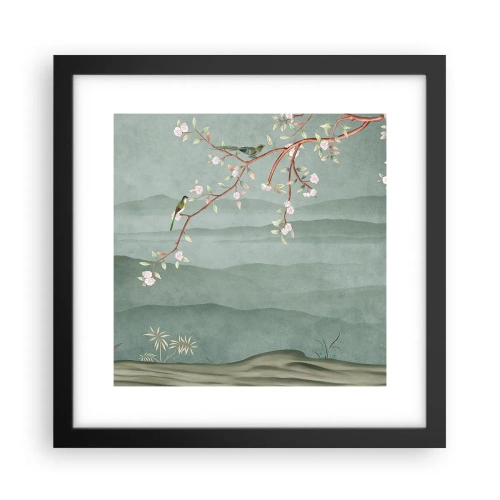 Pôster com moldura preta - Primavera, oh, és tu - 30x30 cm