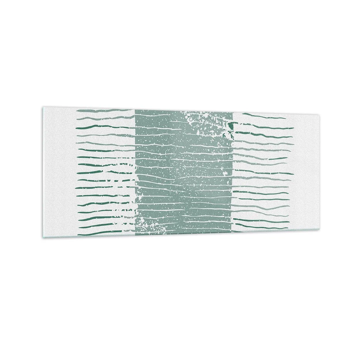 Quadro em vidro - Abstração marinha - 100x40 cm