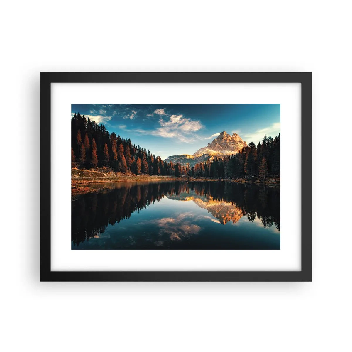 Pôster com moldura preta - Paisagem dupla - 40x30 cm