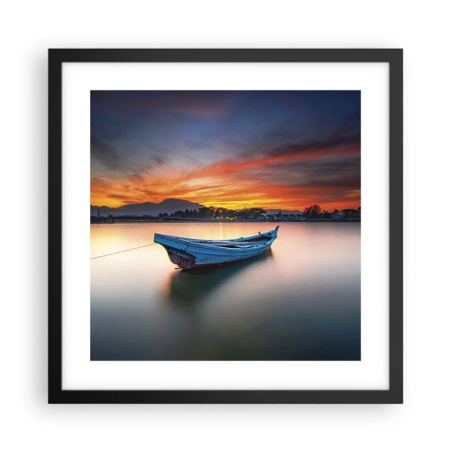 Pôster com moldura preta - Uma boa noite se aproxima - 40x40 cm