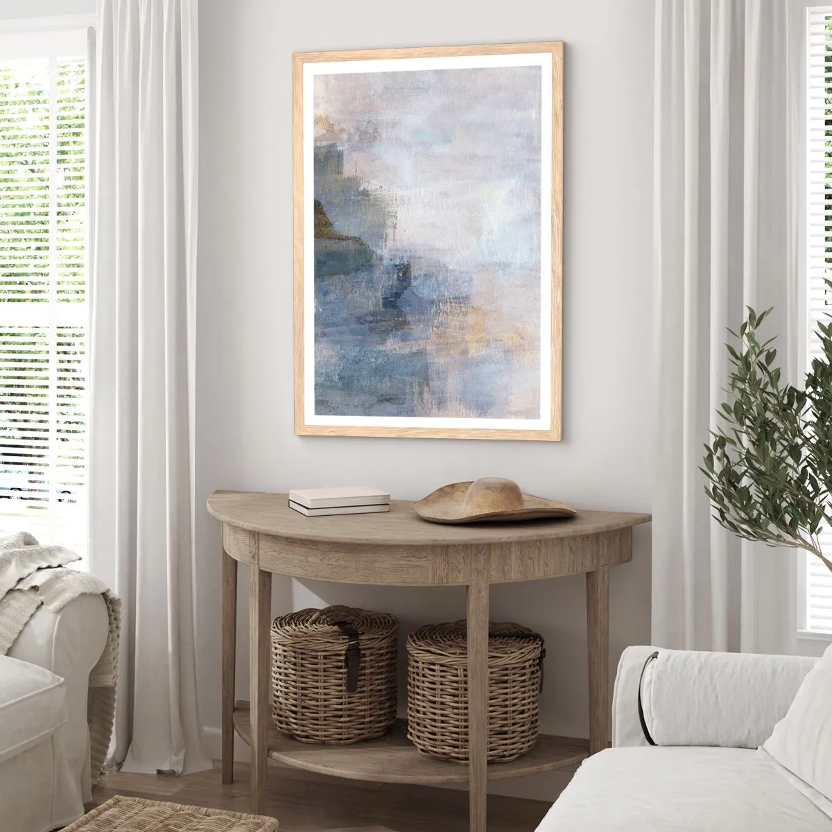 Pôster com moldura de carvalho claro - Tons e acordes das cores - 30x40 cm